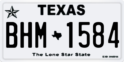 TX license plate BHM1584