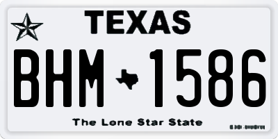TX license plate BHM1586