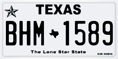 TX license plate BHM1589