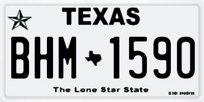 TX license plate BHM1590