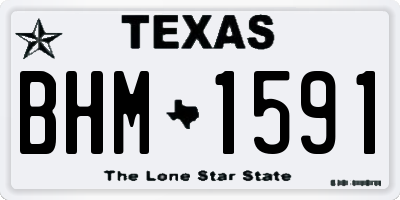 TX license plate BHM1591