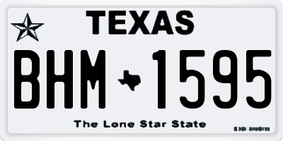 TX license plate BHM1595