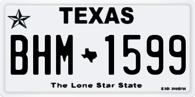 TX license plate BHM1599