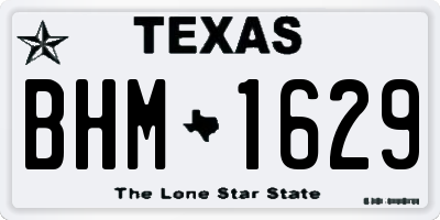 TX license plate BHM1629