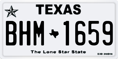 TX license plate BHM1659
