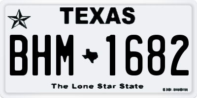 TX license plate BHM1682