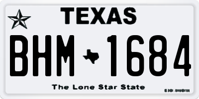 TX license plate BHM1684