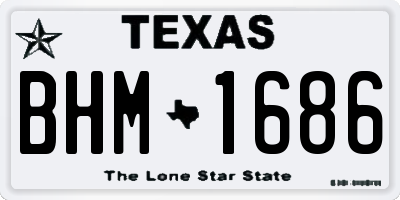TX license plate BHM1686
