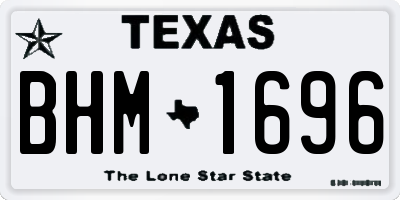 TX license plate BHM1696