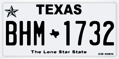 TX license plate BHM1732