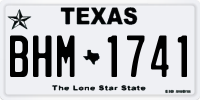 TX license plate BHM1741