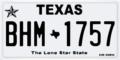 TX license plate BHM1757