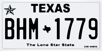 TX license plate BHM1779