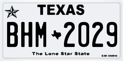 TX license plate BHM2029