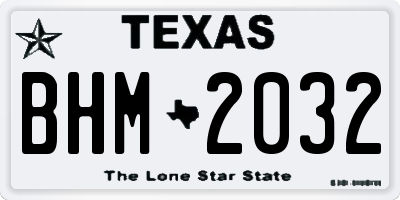 TX license plate BHM2032