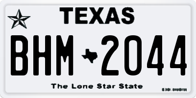 TX license plate BHM2044