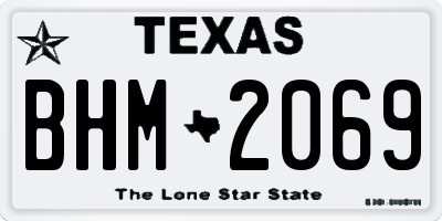 TX license plate BHM2069