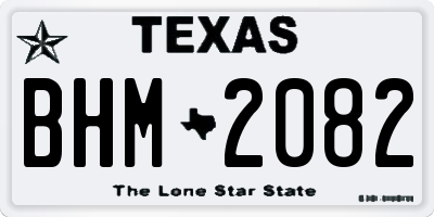 TX license plate BHM2082