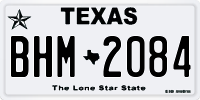 TX license plate BHM2084