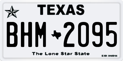 TX license plate BHM2095