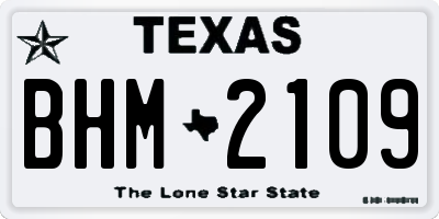 TX license plate BHM2109