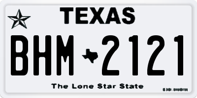 TX license plate BHM2121