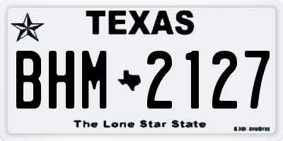 TX license plate BHM2127