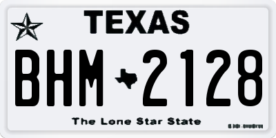 TX license plate BHM2128
