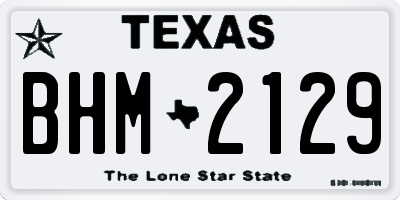 TX license plate BHM2129