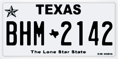 TX license plate BHM2142