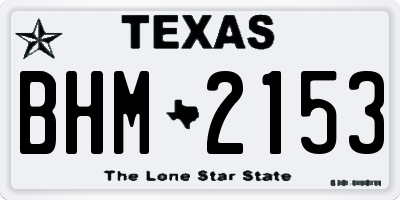 TX license plate BHM2153