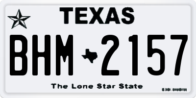 TX license plate BHM2157