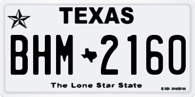 TX license plate BHM2160