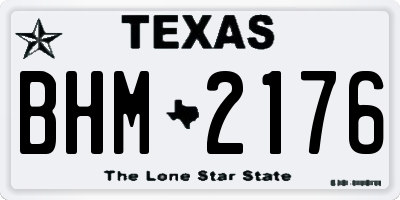 TX license plate BHM2176