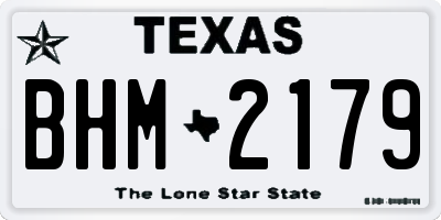 TX license plate BHM2179