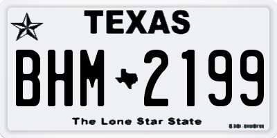 TX license plate BHM2199