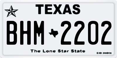 TX license plate BHM2202