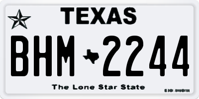 TX license plate BHM2244