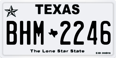 TX license plate BHM2246