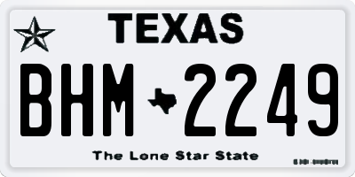 TX license plate BHM2249