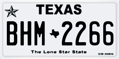 TX license plate BHM2266