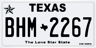 TX license plate BHM2267