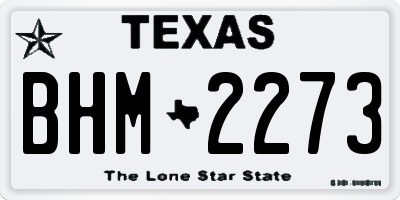 TX license plate BHM2273