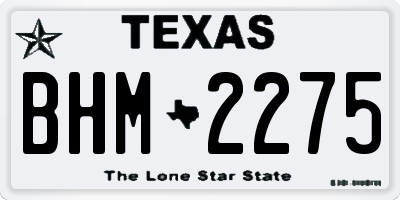 TX license plate BHM2275