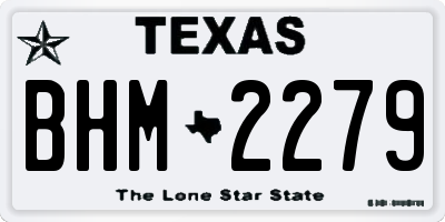 TX license plate BHM2279