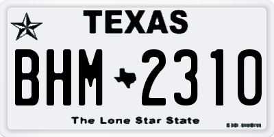 TX license plate BHM2310