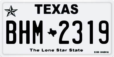 TX license plate BHM2319