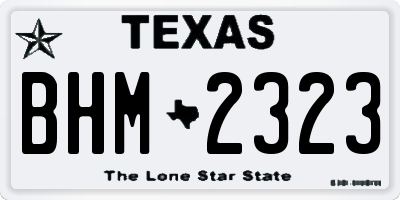 TX license plate BHM2323