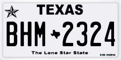 TX license plate BHM2324