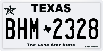 TX license plate BHM2328